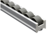 MODULAR SOLUTION ROLLER TRACK<BR>40MM WIDE ROLLER TRACK, ALUMINUM FRAME, BLACK ROLLERS, 1 METER